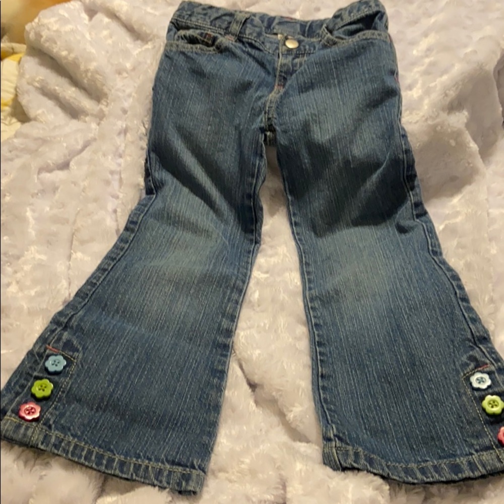 Gymboree jeans sz 5 flower button details